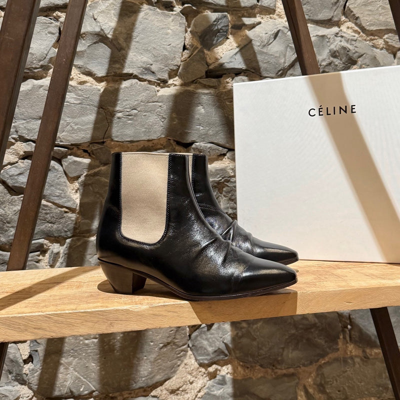 Main photo of Céline SS18 Black Leather Chelsea Boots