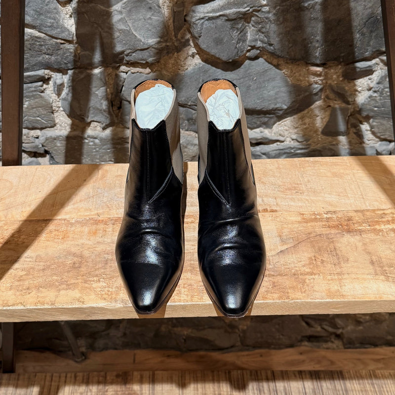 Top view of Céline SS18 Black Leather Chelsea Boots