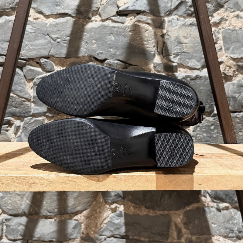 Chanel 2007 Black Cut Out Gladiator Riding Boots