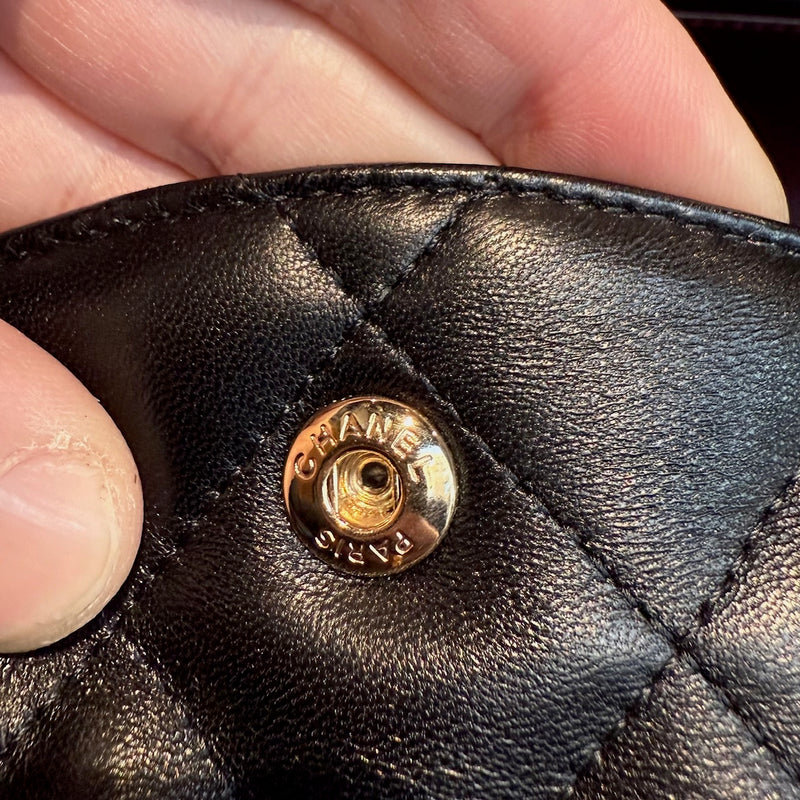 Chanel 2013-2014 Black Lambskin Jumbo Classic Double Flap Bag