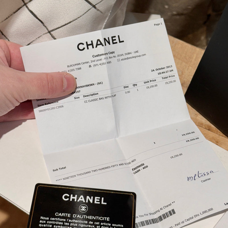 Chanel 2013-2014 Black Lambskin Jumbo Classic Double Flap Bag