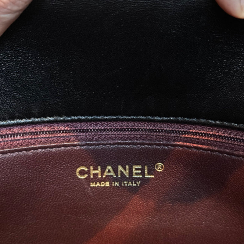 Stamps of Chanel 2017 Black Medium Trendy Quilted Top Handle Shoulder Bag