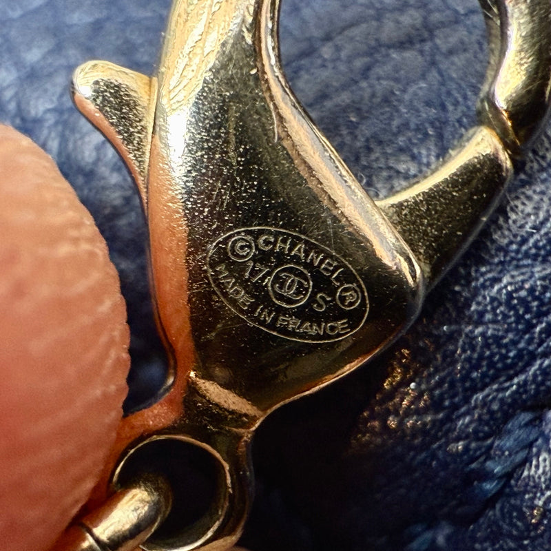 Engraved Chanel 2017 Faux Pearl Cross Gripoix CC Multistrand Bracelet