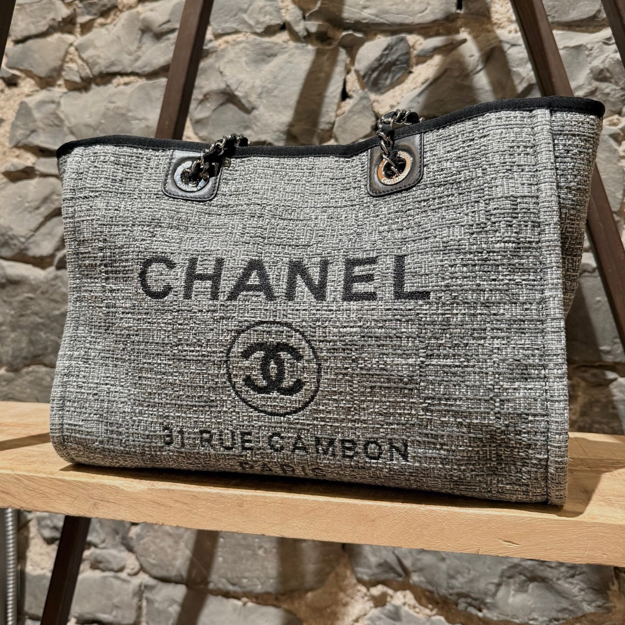 Chanel Deauville Tote Chanel Tweed Shopping Bag Chanel Bicolor