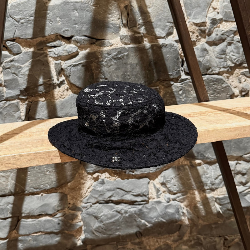 Main photo of Chanel 2021 Coco Beach Black Lace Hat