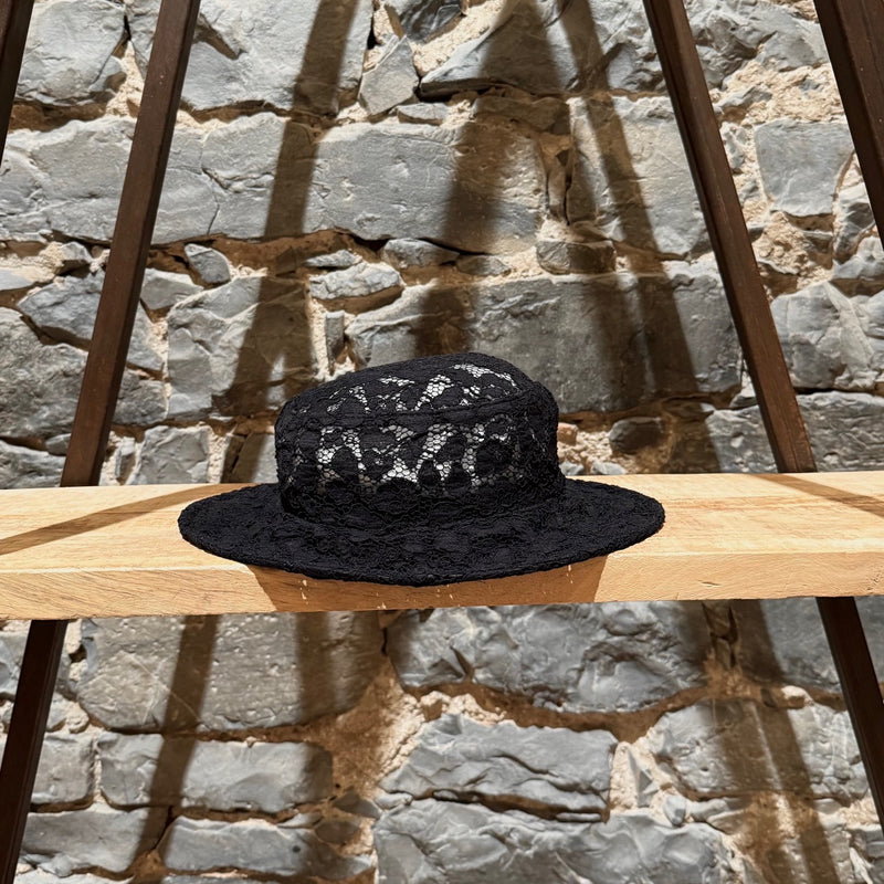Chanel 2021 Coco Beach Black Lace Hat