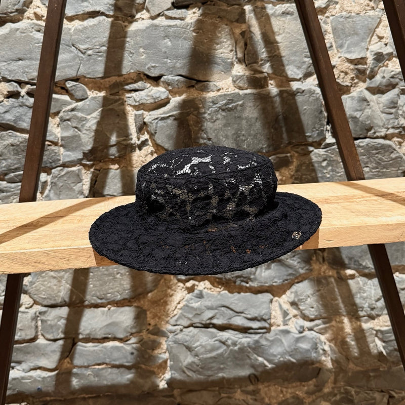 Chanel 2021 Coco Beach Black Lace Hat