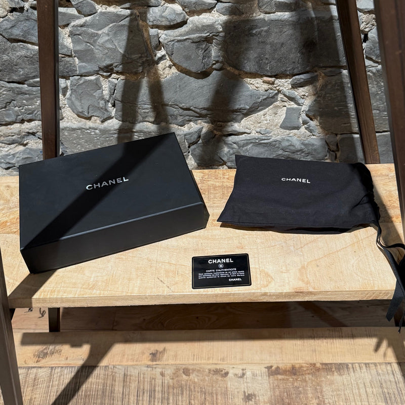 Branded box and dustbag of Chanel 2021 Pink Lambskin Quilted CC Classic Wallet On Chain