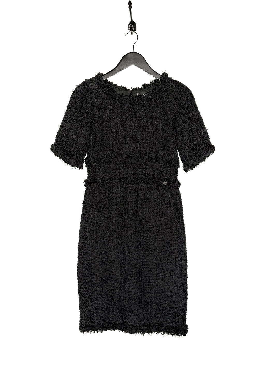 Chanel Black Tweed Short Sleeves Dress