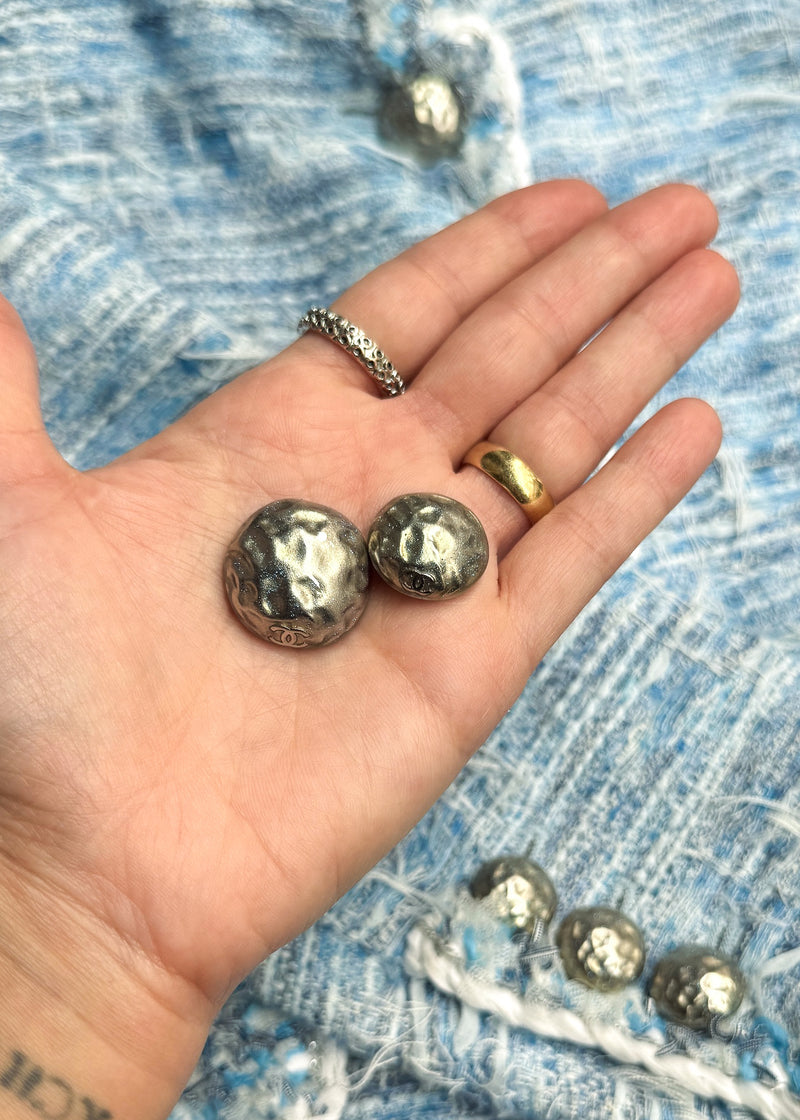 Extra buttons of Chanel SS15 Blue Fantasy Tweed Short Jacket