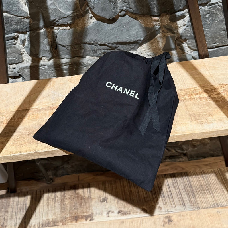 Branded dustbag of Chanel SS22 Pink Leather Ankle Chain Charm Ballet Flat