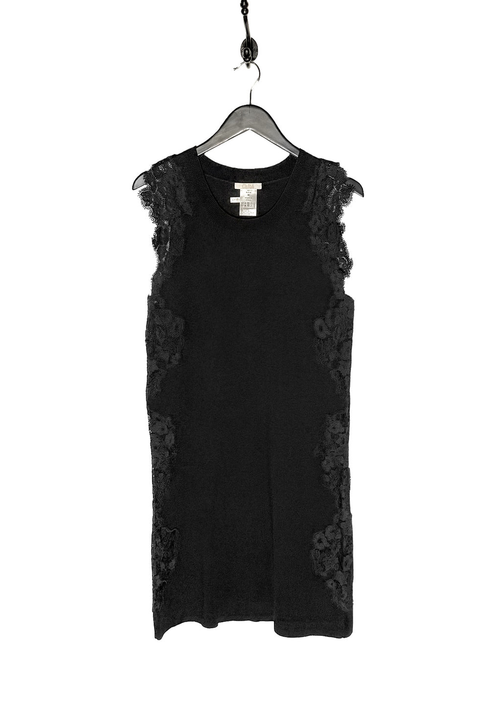 Chloé Black Wool Side Lace Insert Sleeveless Dress – Boutique LUC.S