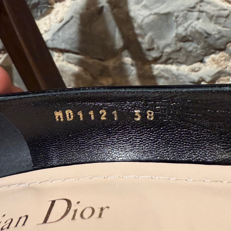 Stamps of Christian Dior 2022 Black Patent La Parisienne Mary Jane Pumps