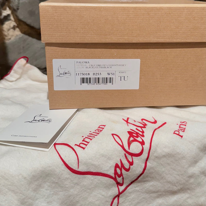 Packaging of Christian Louboutin Black Leather Paloma Shoulder Bag