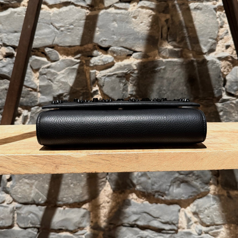 Bottom view of Christian Louboutin Black Leather Paloma Shoulder Bag