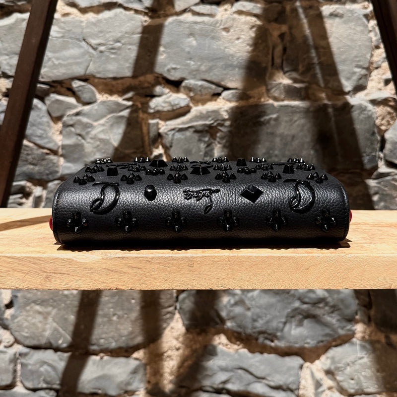 Top view of Christian Louboutin Black Leather Paloma Shoulder Bag