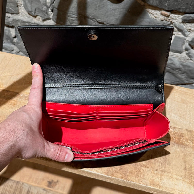 Interior of Christian Louboutin Black Leather Paloma Shoulder Bag