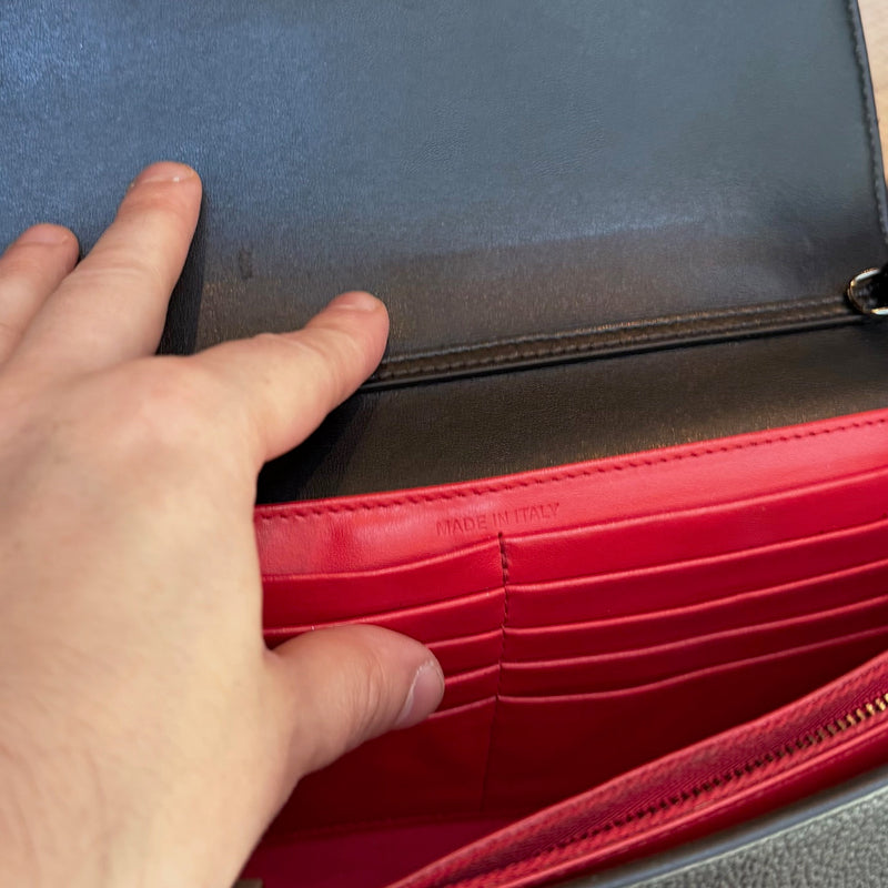 Close-up on Christian Louboutin Black Leather Paloma Shoulder Bag