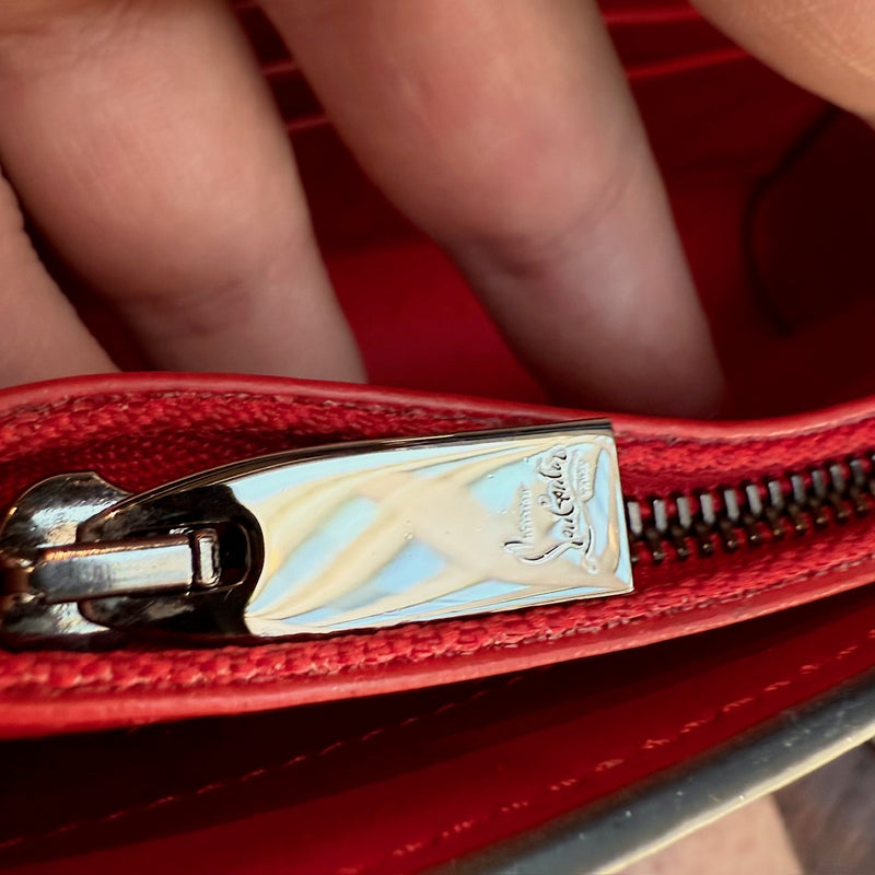 Branded hardware of Christian Louboutin Black Leather Paloma Shoulder Bag