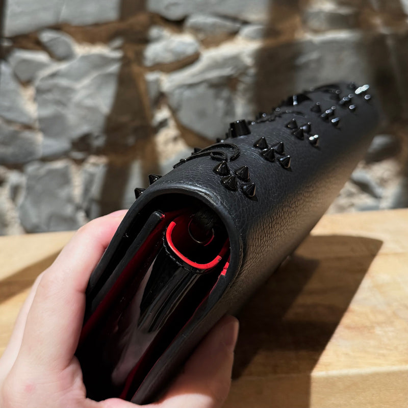 Christian Louboutin Black Leather Embellished Paloma Shoulder Bag