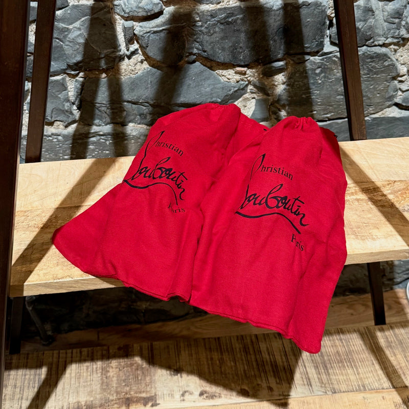 Branded dustbags of Christian Louboutin Black Suede Alpha Male Oxford Shoes