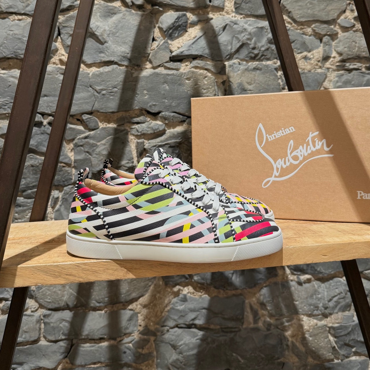 Christian Louboutin キャンバス スニーカー Christian Louboutin Coated Canvas Multicolour Rantulow Low-top