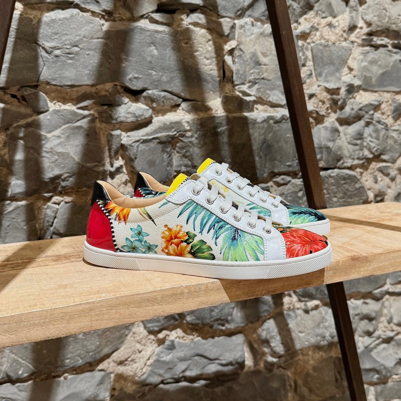 Main photo of Christian Louboutin Floral Patent Seava Low-Top Sneakers