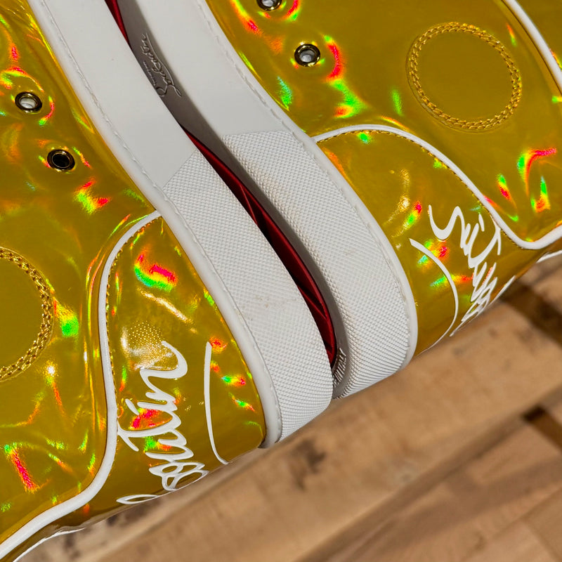 Christian Louboutin Yellow Iridescent Psychic Fun Louis High-Top Sneakers