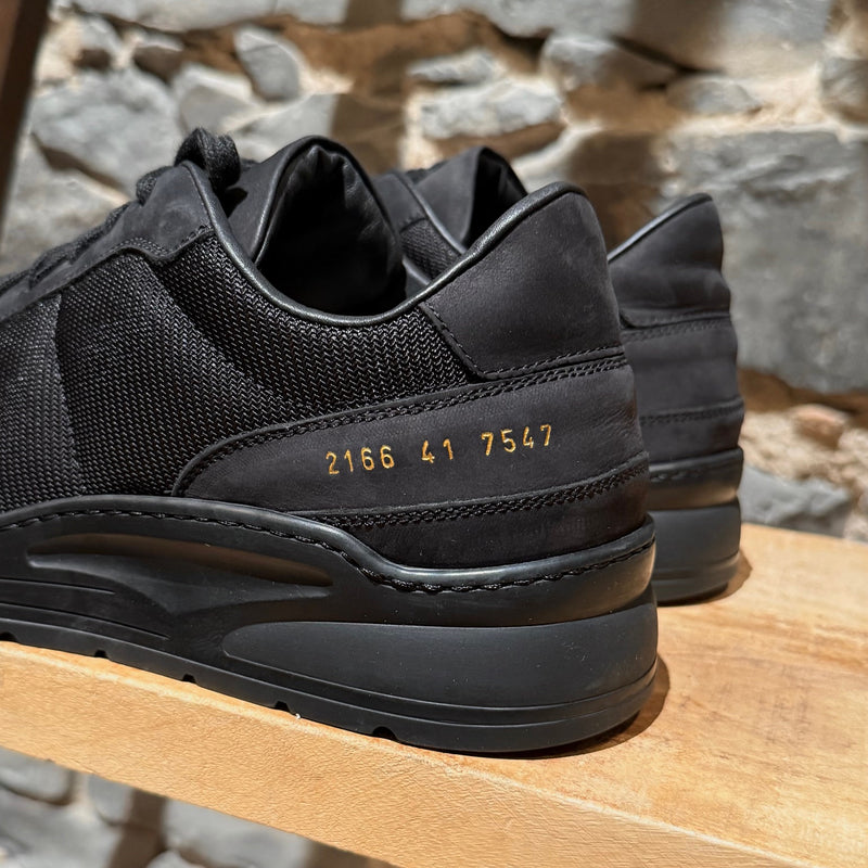 Stamps of Common Project New Track Black Mesh Nubuck Sneakers