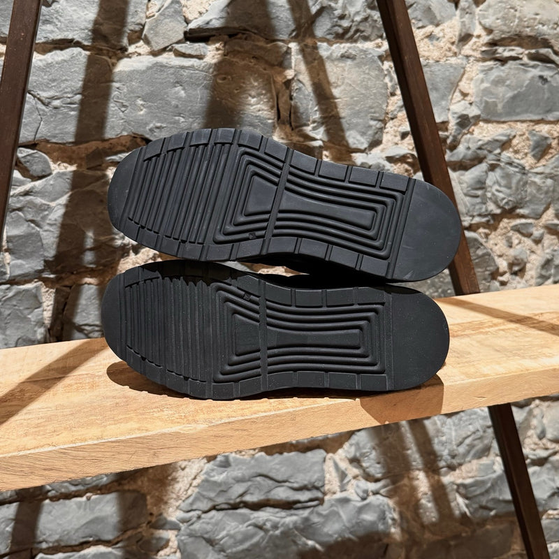 Outsole of Common Project New Track Black Mesh Nubuck Sneakers