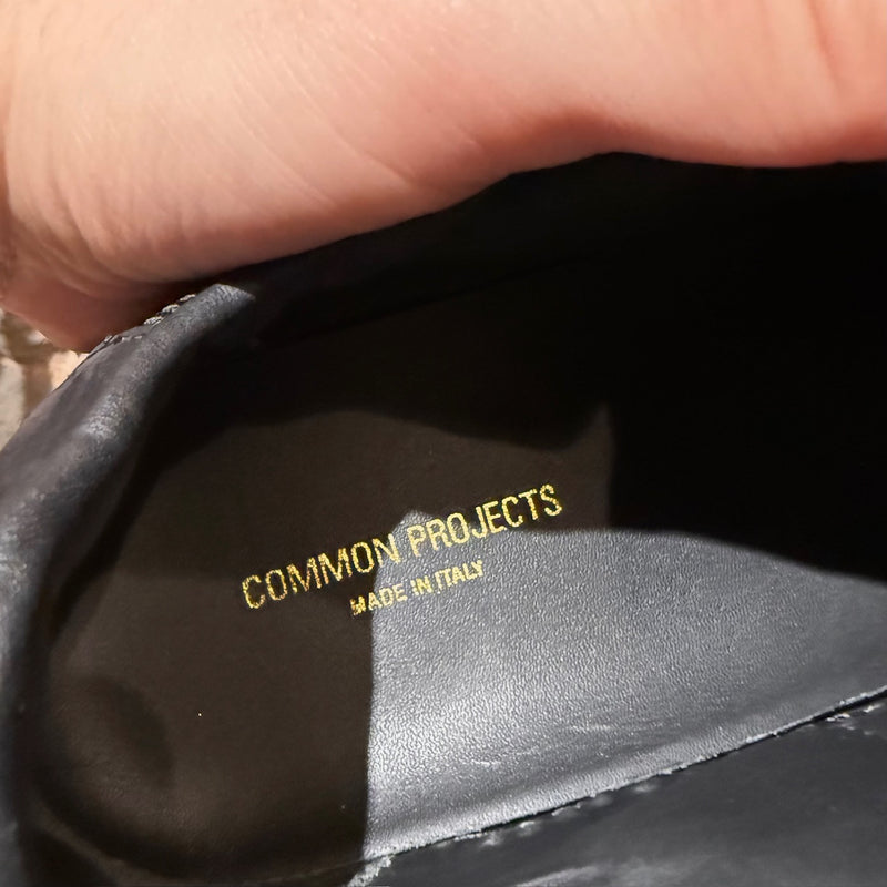Branded insole of Common Project New Track Black Mesh Nubuck Sneakers
