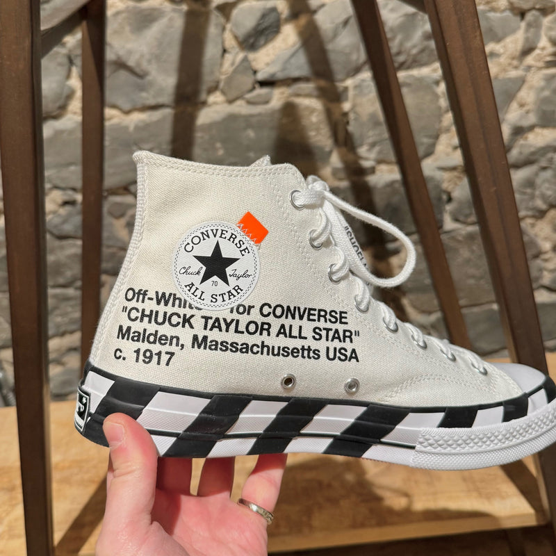 Converse X Off-White Chuck 70 Ivory High-top Sneakers