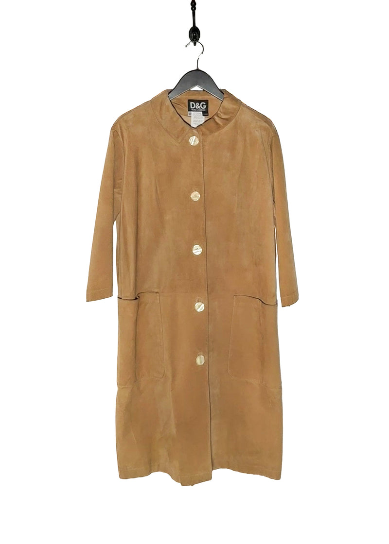 Main photo of D&G Tan Beige Suede Coat