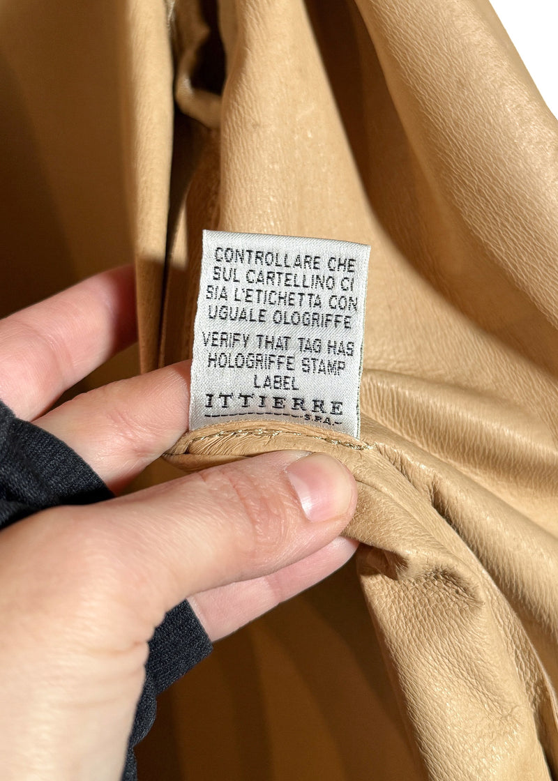 Authenticity label of D&G Tan Beige Suede Coat