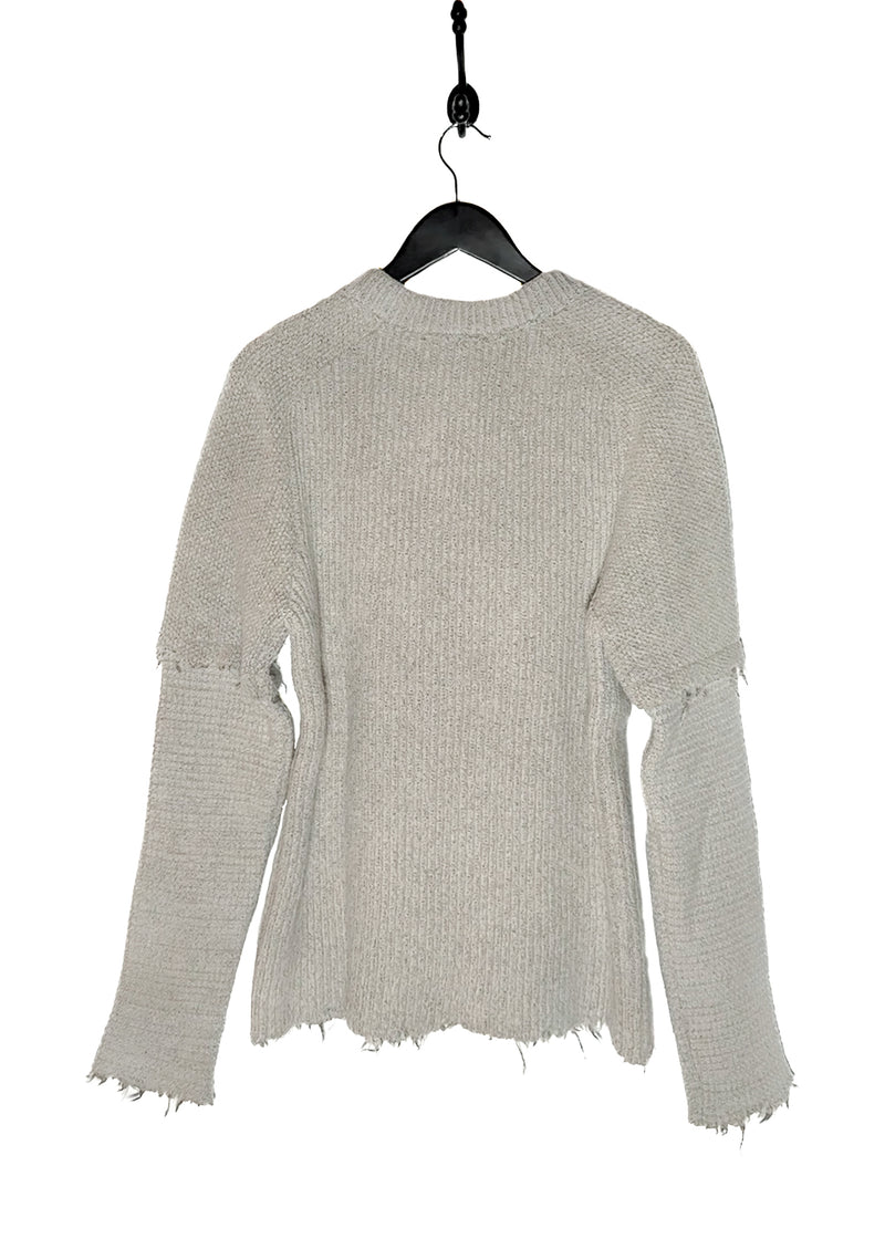 Pull ﻿﻿Damir Doma ﻿gris taupe en laine mélangée à effet usé