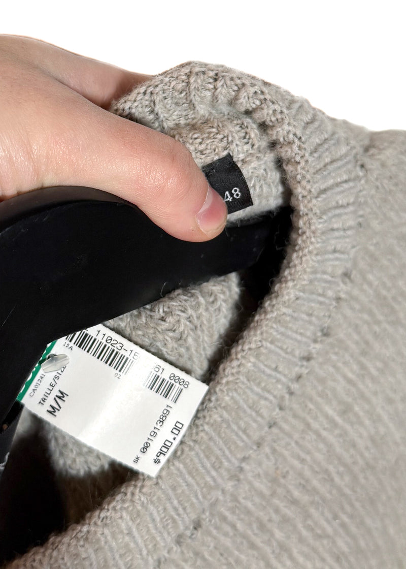 Pull ﻿﻿Damir Doma ﻿gris taupe en laine mélangée à effet usé