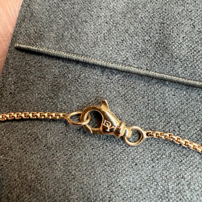 Closure of David Yurman 18k Yellow Gold Diamond 19mm Starbust Pendant Necklace