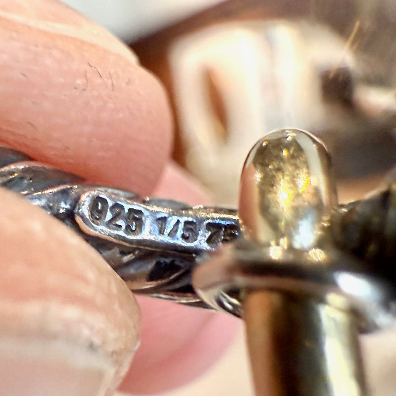 David Yurman Sterling Silver 18k Gold Oval Link Chain Cable 17mm Bracelet