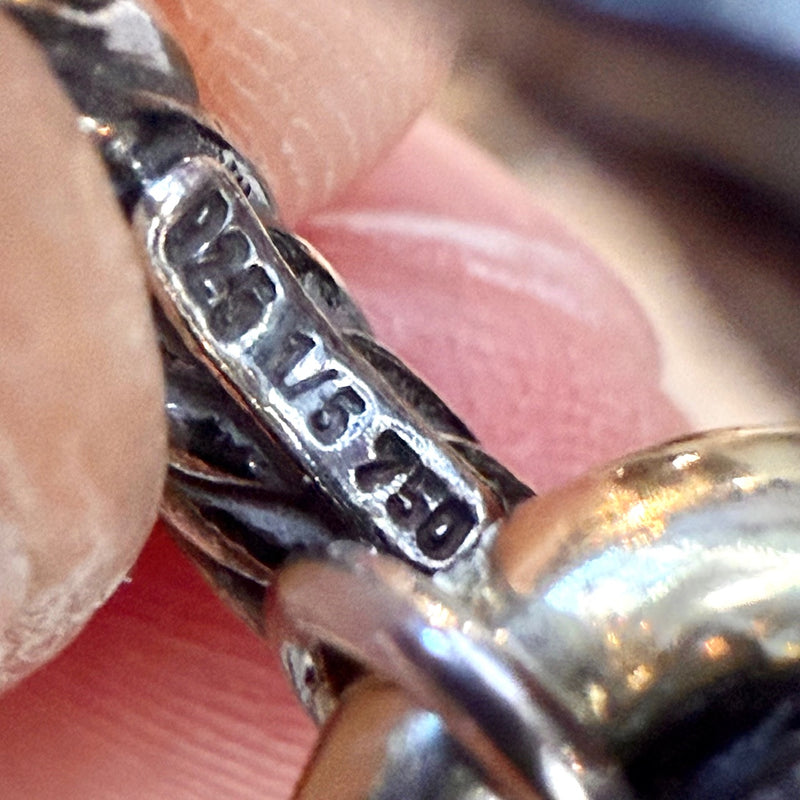 David Yurman Sterling Silver 18k Gold Oval Link Chain Cable 17mm Bracelet