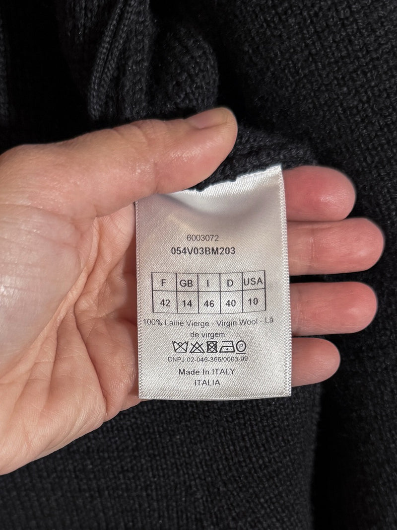 Labels of Dior 30 Montaigne Bar Black Wool Doublebreasted Knit Blazer Jacket