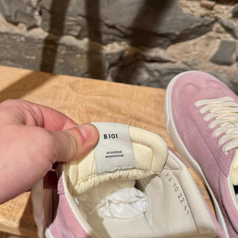 Patch of Dior B101 Pink Suede Low-top Sneakers