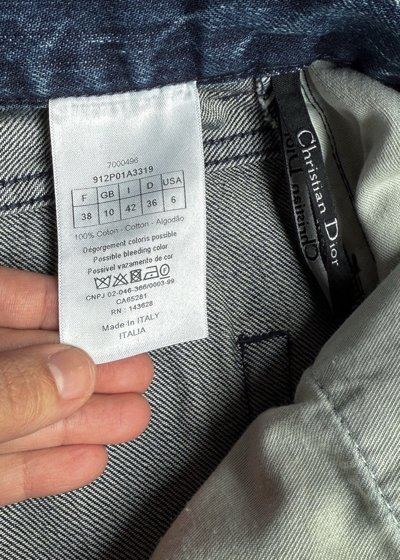 Labels of Dior Blue J'Adior Cuff Boyfriend Jeans