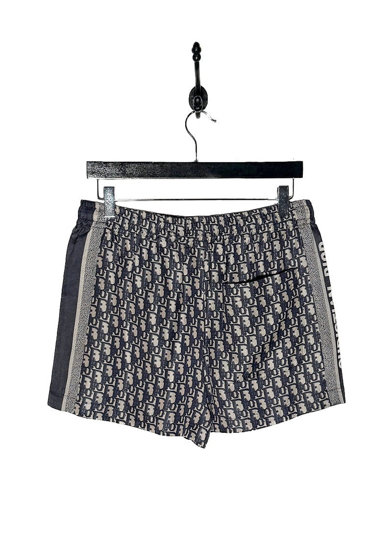 Dior Chez Moi Oblique Navy Silk Shorts