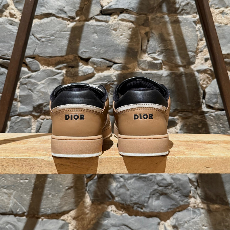 Back view of Dior Light Brown Beige Oblique B27 Low-top Sneakers