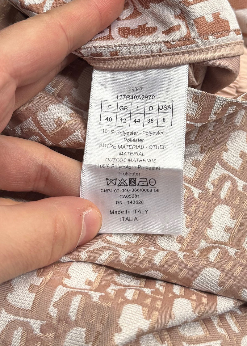 Dior Pink Oblique Technical Taffeta Hooded Dress Mini Dress