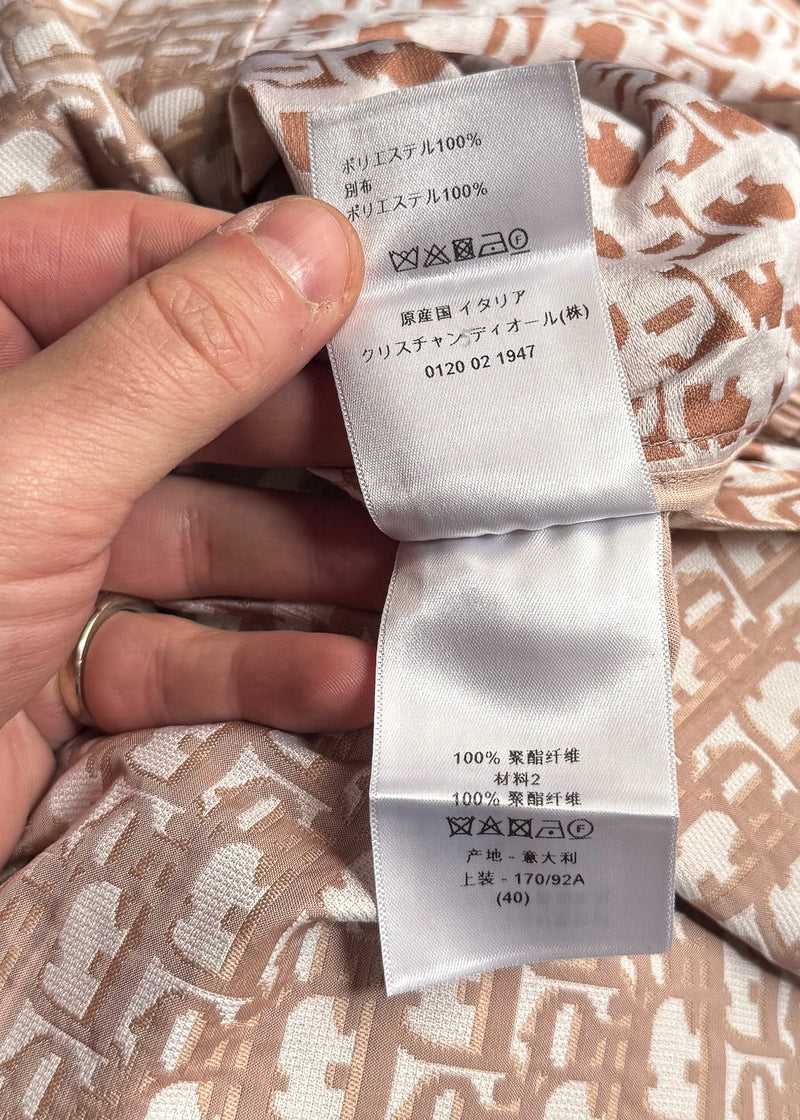 Dior Pink Oblique Technical Taffeta Hooded Dress Mini Dress