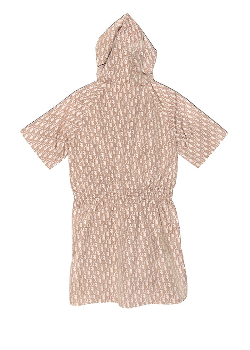 Dior Pink Oblique Technical Taffeta Hooded Dress Mini Dress