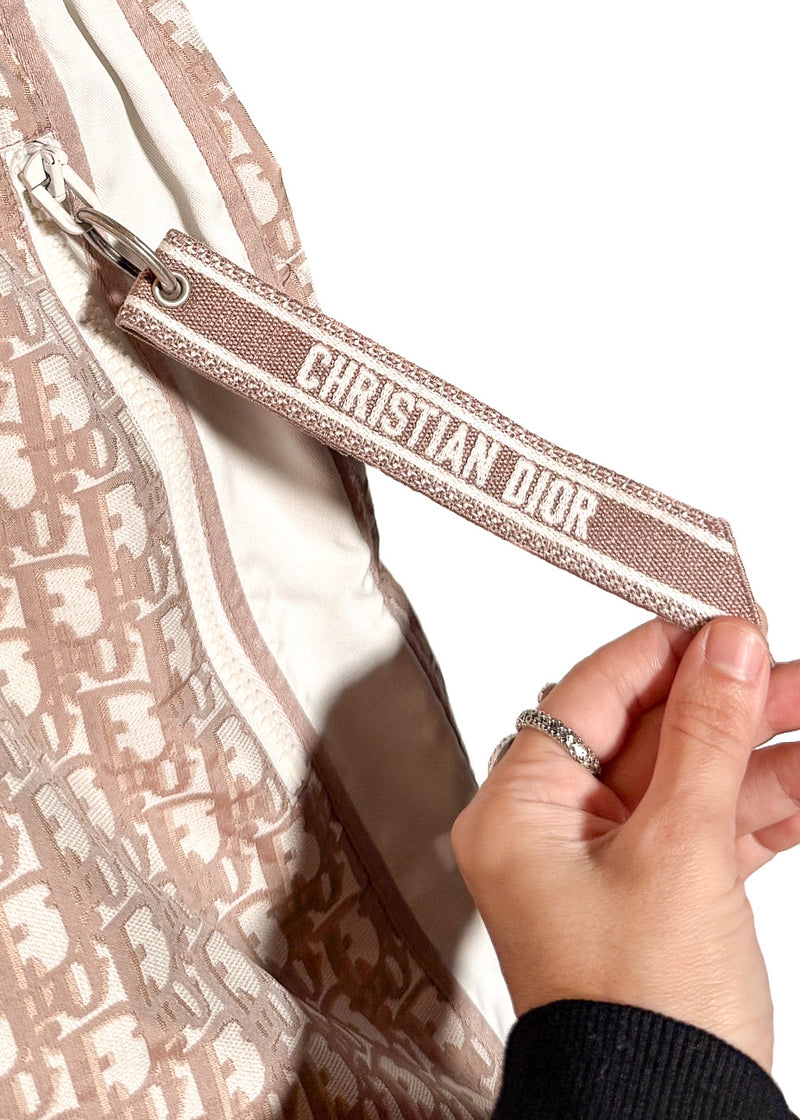 Dior Pink Oblique Technical Taffeta Hooded Dress Mini Dress