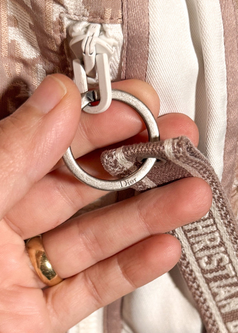 Dior Pink Oblique Technical Taffeta Hooded Dress Mini Dress