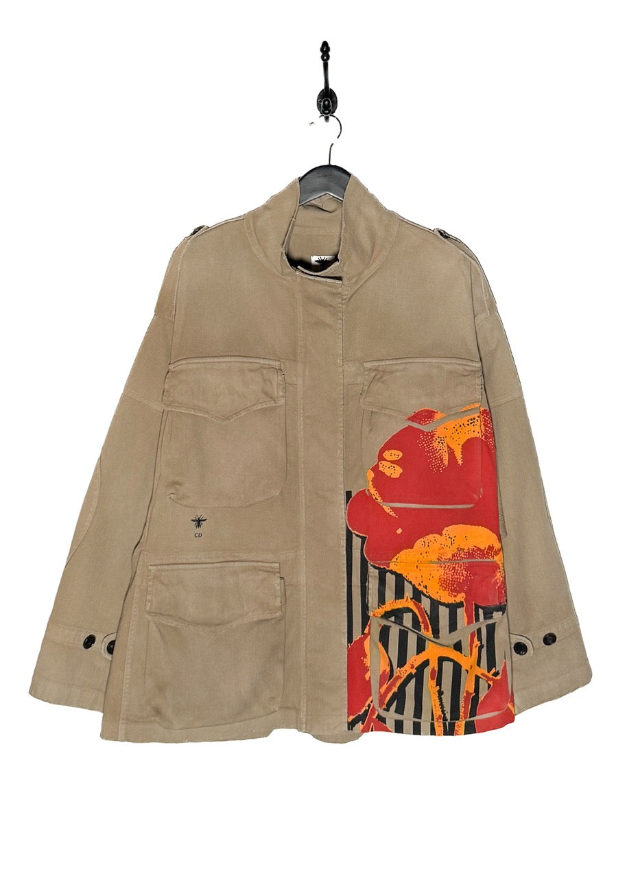 Main photo of Dior SS22 Runway Beige Printed Utility Jacket